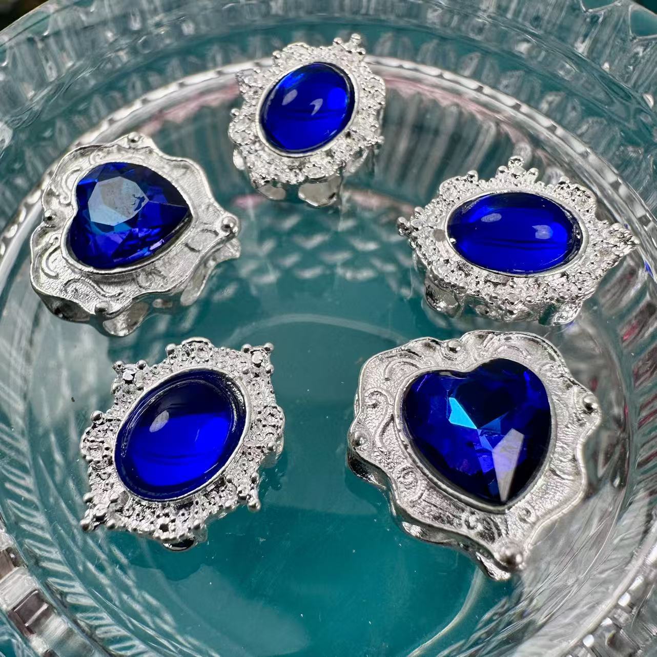 New Arrival Rhinestone‑Set Oval Magic Box Multi‑Hole Zircon Spacer Beads, Cabochon DIY Handmade Beading Accessories for Bracelets & Necklaces
