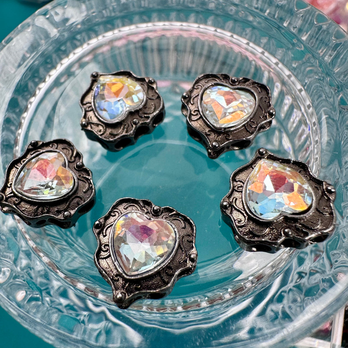 New Arrival Rhinestone‑Set Oval Magic Box Multi‑Hole Zircon Spacer Beads, Cabochon DIY Handmade Beading Accessories for Bracelets & Necklaces