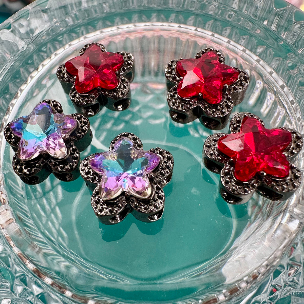 New Arrival Rhinestone‑Set Oval Magic Box Multi‑Hole Zircon Spacer Beads, Cabochon DIY Handmade Beading Accessories for Bracelets & Necklaces